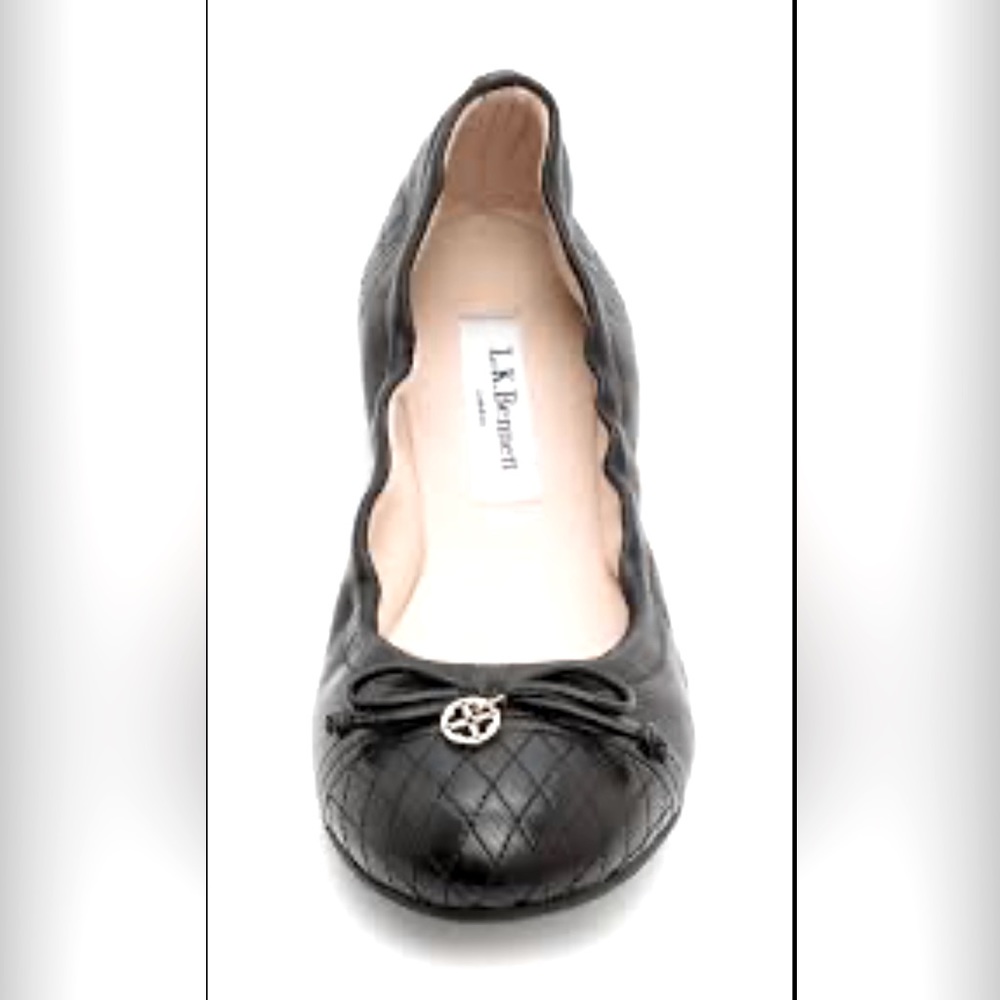 LK BENNETT Navy Ballet Shoe